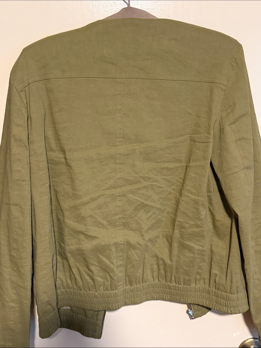 NEW THEORY LINEN BOMBER JACKET - Picture 5 of 5
